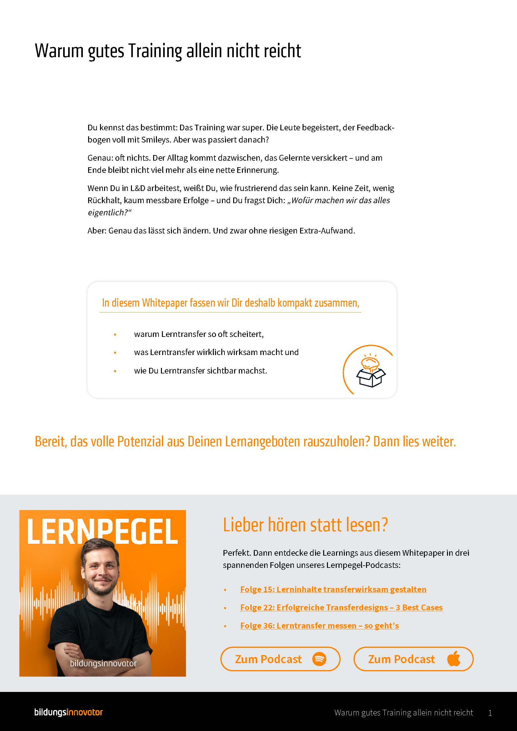 Whitepaper Lerntransfer