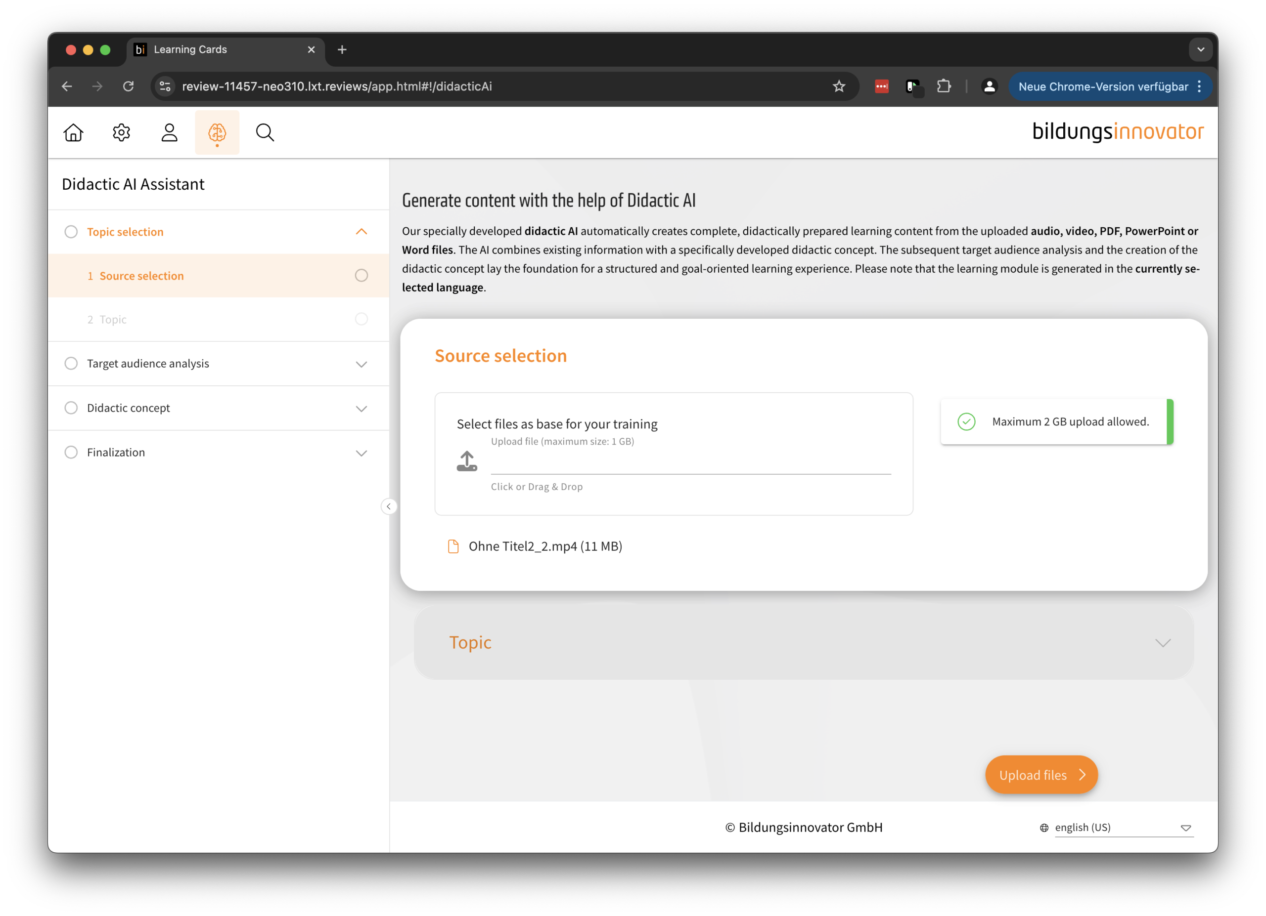 Preview of the Didactic AI