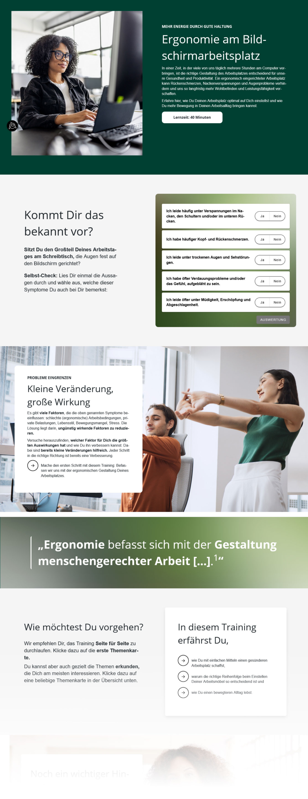 Ergonomie am Bildschirmarbeitsplatz