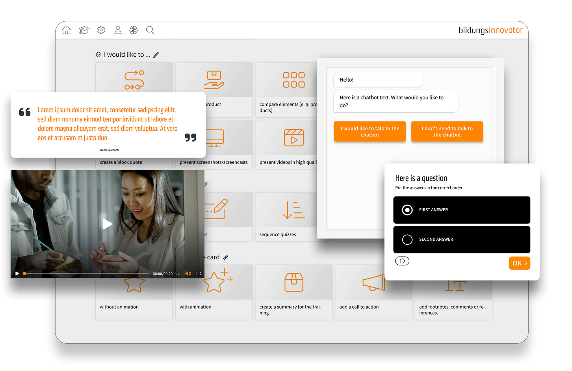 Über 100 Templates + grenzenlose Kreativität.