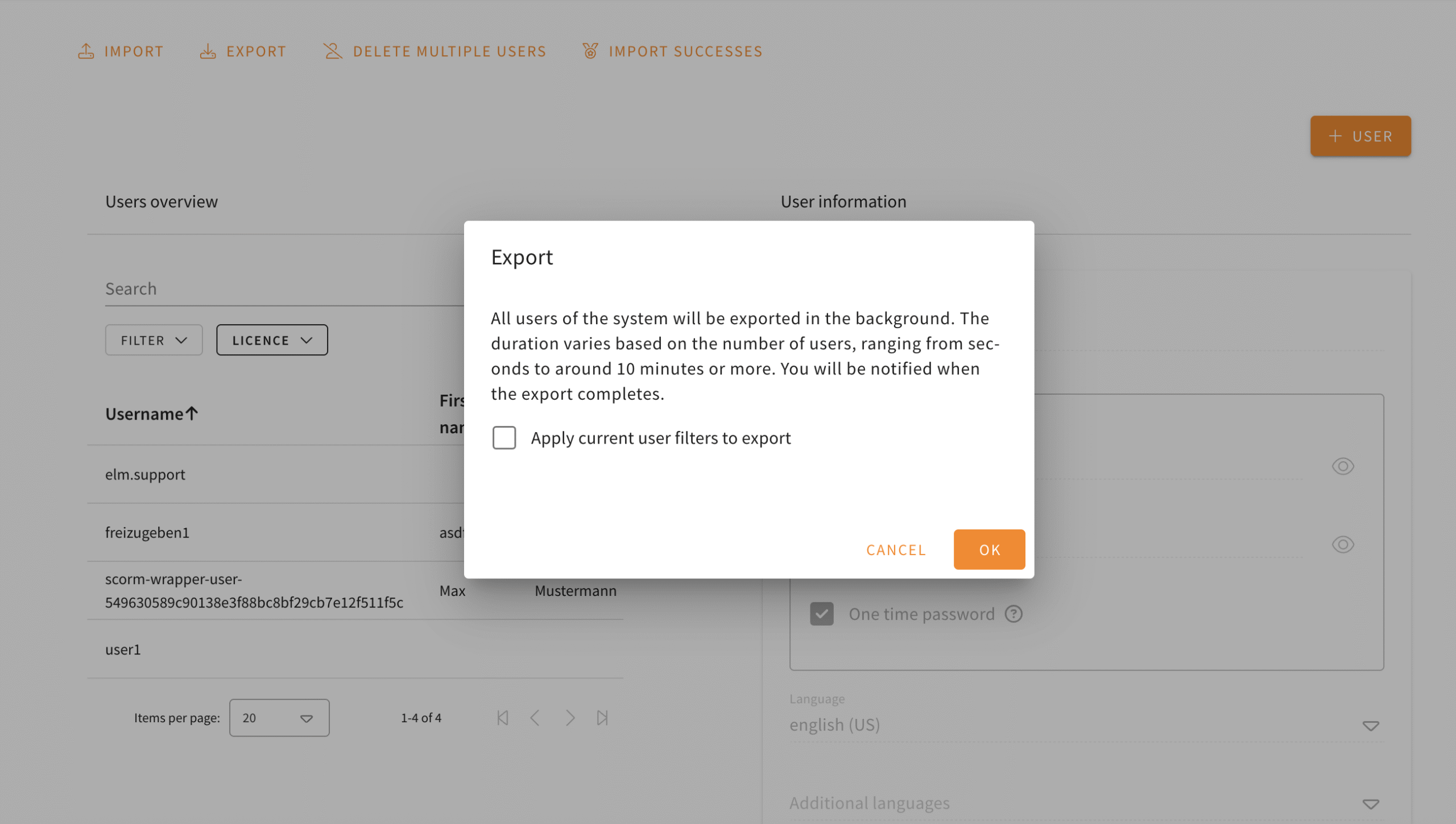 User-Export_current_filter_settings