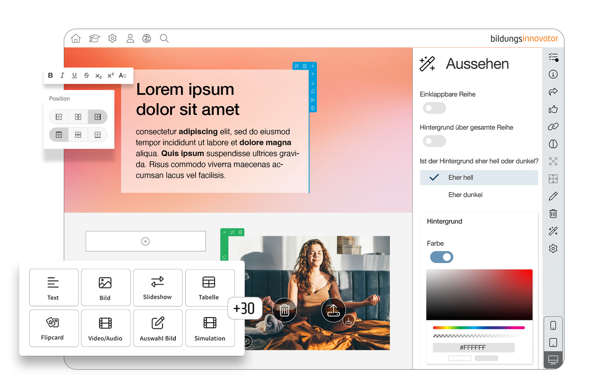 LXT Authoring, wichtige Funktionen